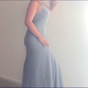 Gray maxi glittery dress